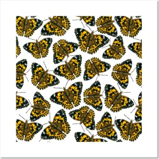 Painted lady butterfly pattern Posters and Art